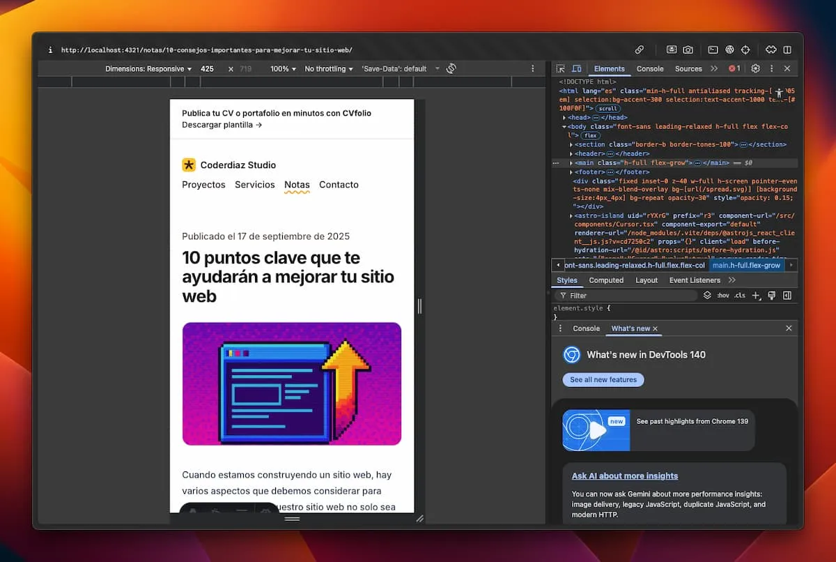 Herramientas de desarrollo para diseño responsivo